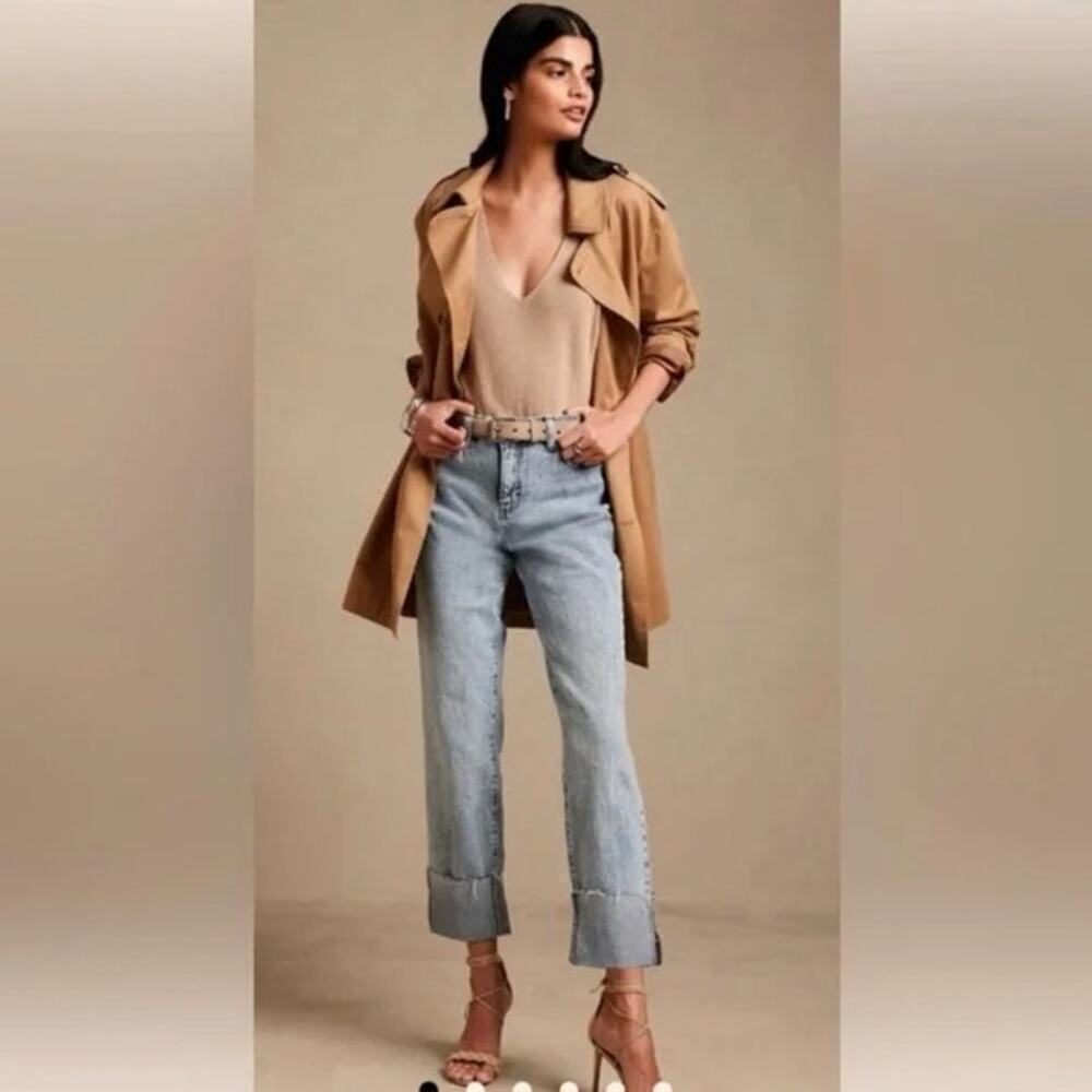 Banana Republic Factory Slouch Jean Cuffed Size 26T 26 TALL NEW with Tags
